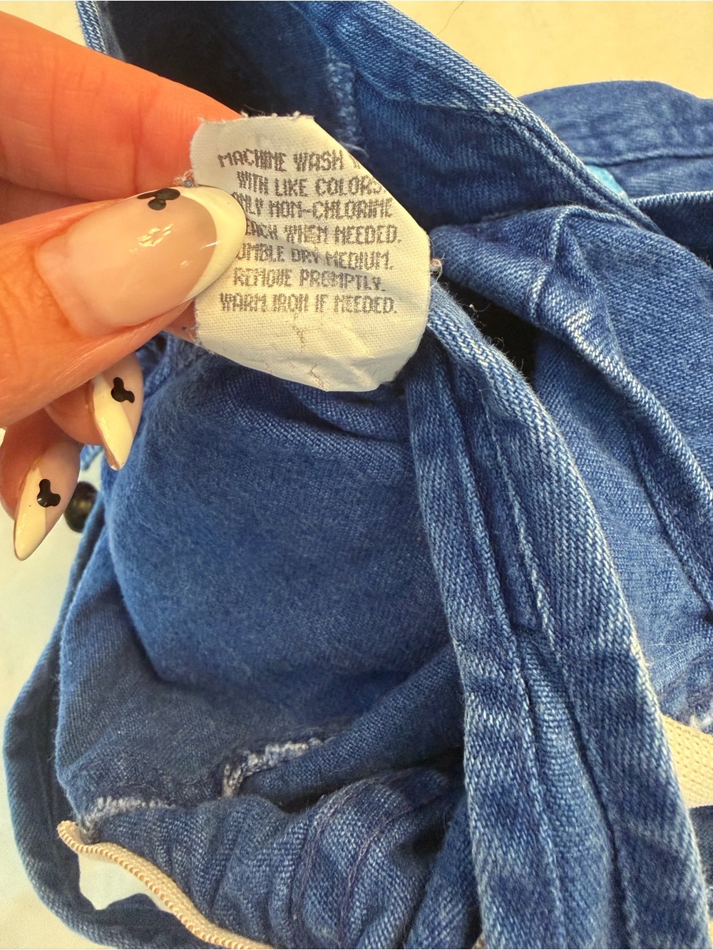 Vintage! OshKosh B’Gosh Denim Baby Overalls with Airplane Trim, sz 6-9months - Picture 12 of 12